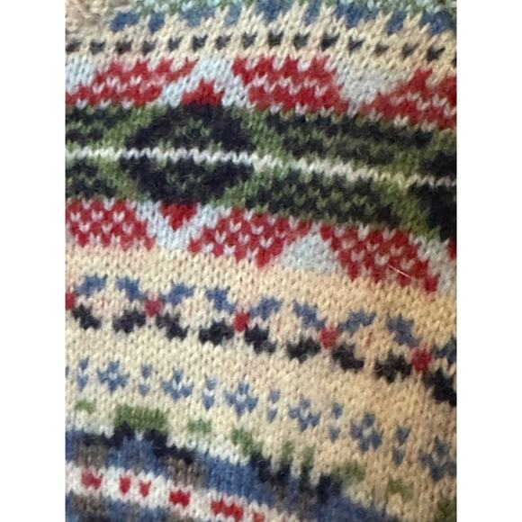 J. Crew Wool-Blend Fair Isle Crewneck Sweater L - Picture 7 of 9
